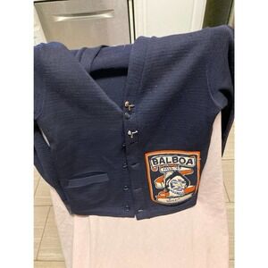Vintage Balboa Letterman sweater winter Fall 63 sue with vintage pins